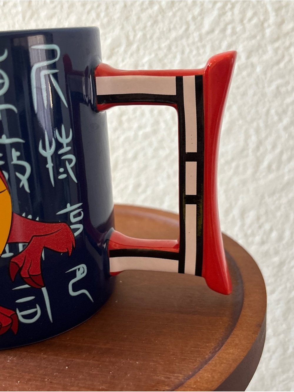Disney Parks Mulan Mushu Dragon Ceramic Coffee Mug Chinese Characters Blue Red - Picture 4 of 9